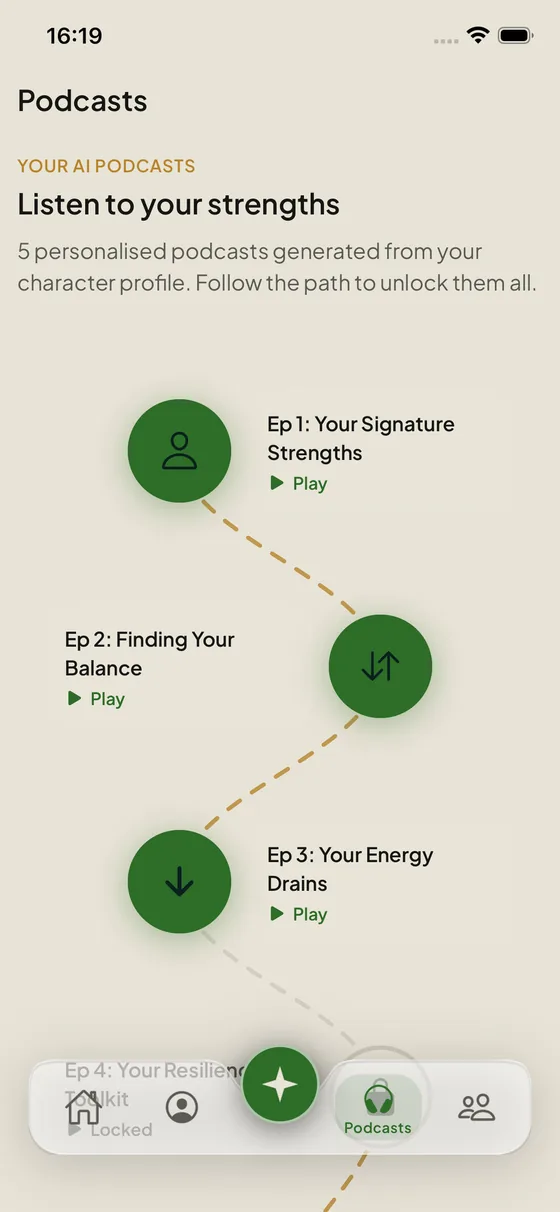 Podcasts: five personal episodes made from your profile